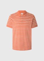 Pepe Jeans raidallinen printti poolopaita miehet kurpitsa appelsiini TB001091