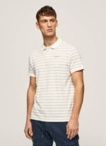 Pepe Jeans raidallinen printti poolopaita miehet luonnonvalkoinen TB001092