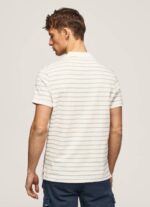 Pepe Jeans raidallinen printti poolopaita miehet luonnonvalkoinen TB001092 - Image 4