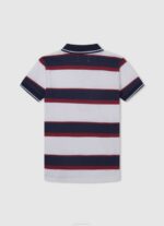 Pepe Jeans raidallinen printti poolopaita poika jarman TB001670 - Image 2