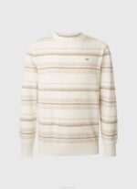 Pepe Jeans raidallinen printti puuvillajersey miehet luonnonvalkoinen TB00866 - Image 5