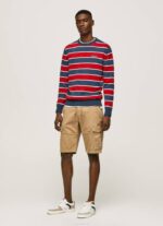 Pepe Jeans raidallinen printti puuvillajersey miehet multi TB00861 - Image 2