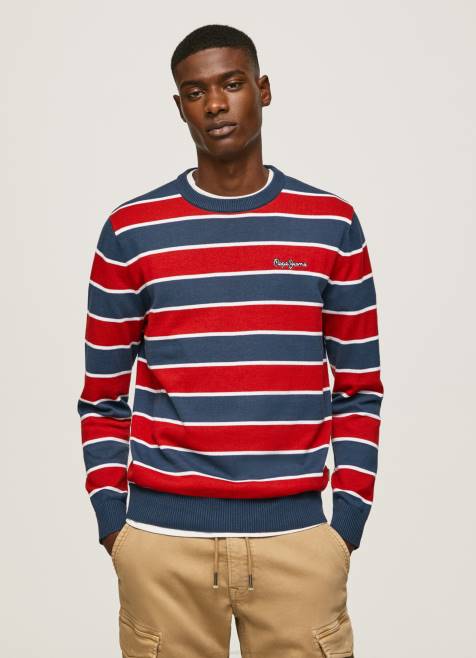 pepe_jeans_raidallinen_printti_puuvillajersey_miehet_multi_tb00861.jpg Pepe Jeans raidallinen printti puuvillajersey miehet multi TB00861 - Image 1
