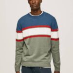 Pepe Jeans raidallinen printti puuvillajersey miehet valu TB00849