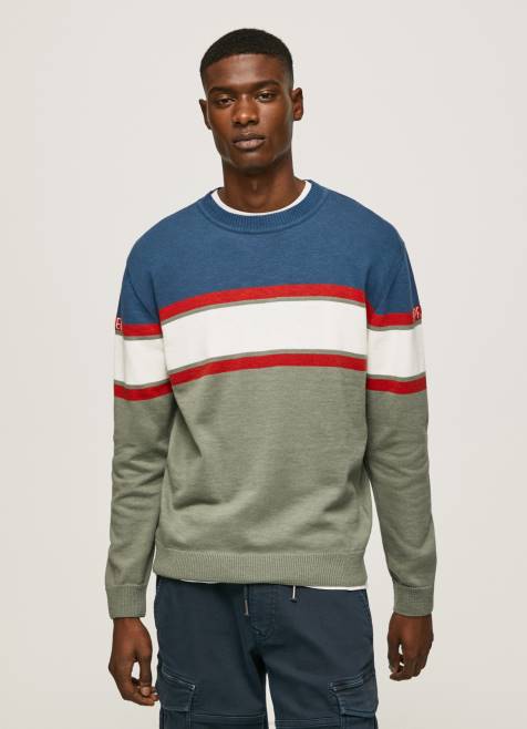 pepe_jeans_raidallinen_printti_puuvillajersey_miehet_valu_tb00849.jpg Pepe Jeans raidallinen printti puuvillajersey miehet valu TB00849 - Image 1