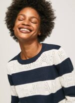 Pepe Jeans raidallinen printti puuvillajersey naiset dulwich TB00255