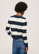 Pepe Jeans raidallinen printti puuvillajersey naiset dulwich TB00255 - Image 4