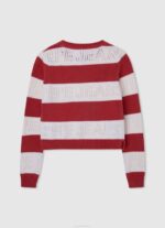 Pepe Jeans raidallinen printti puuvillajersey tyttö studio punainen TB001402 - Image 2