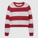 Pepe Jeans raidallinen printti puuvillajersey tyttö studio punainen TB001402