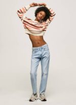Pepe Jeans raidallinen printti puuvillapusero naiset multi TB00236 - Image 2