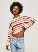 Pepe Jeans raidallinen printti puuvillapusero naiset multi TB00236 - Image 3