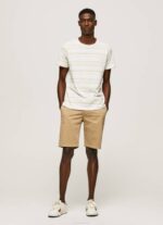 Pepe Jeans raidallinen printti t-paita miehet luonnonvalkoinen TB00994 - Image 2