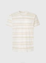 Pepe Jeans raidallinen printti t-paita miehet luonnonvalkoinen TB00994 - Image 5