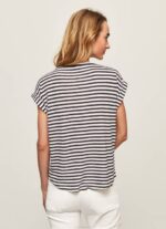 Pepe Jeans raidallinen printti t-paita naiset dulwich TB00458 - Image 4
