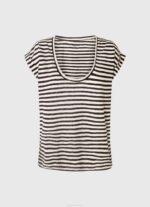 Pepe Jeans raidallinen printti t-paita naiset dulwich TB00458 - Image 5
