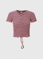 Pepe Jeans raidallinen printti t-paita naiset multi TB00442 - Image 5