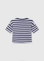 Pepe Jeans raidallinen printti t-paita tyttö valtameri TB001467 - Image 2