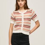 Pepe Jeans raidallinen puuvillaneuletakki naiset multi TB00235