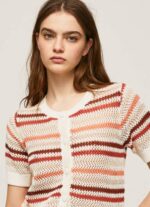 Pepe Jeans raidallinen puuvillaneuletakki naiset multi TB00235 - Image 3
