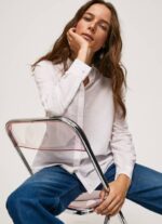 Pepe Jeans raidallinen puuvillavoile paita naiset pehmeä pinkki TB00323