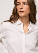 Pepe Jeans raidallinen puuvillavoile paita naiset pehmeä pinkki TB00323 - Image 4