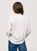 Pepe Jeans raidallinen puuvillavoile paita naiset pehmeä pinkki TB00323 - Image 5