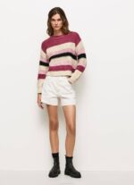 Pepe Jeans raidallinen pyöreäpääntie jersey naiset tumma poskipuna TB00262