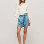 Pepe Jeans raidalliset farkkushortsit naiset denim TB00478