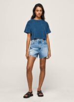 Pepe Jeans rajattu istuvuus sametti t-paita naiset jarman TB00461 - Image 2