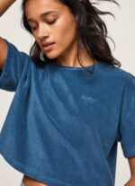 Pepe Jeans rajattu istuvuus sametti t-paita naiset jarman TB00461