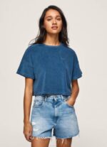 Pepe Jeans rajattu istuvuus sametti t-paita naiset jarman TB00461 - Image 3