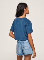 Pepe Jeans rajattu istuvuus sametti t-paita naiset jarman TB00461 - Image 4