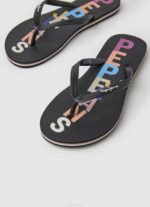 Pepe Jeans rake kirjaimet ranta varvastossut naiset musta TB00697 - Image 3
