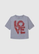 Pepe Jeans rakkausprintti t-paita tyttö harmaa marli TB001445