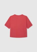 Pepe Jeans rakkausprintti t-paita tyttö studio punainen TB001444 - Image 2