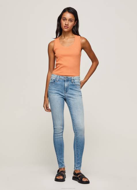 pepe_jeans_regent_korkeavyotaroiset_skinny_fit_farkut_naiset_denim_tb0052.jpg Pepe Jeans regent korkeavyötäröiset skinny fit farkut naiset denim TB0052 - Image 1