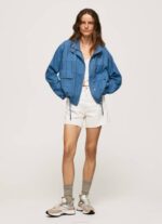 Pepe Jeans rennon istuvuuden pellavatakki naiset chambray TB00128 - Image 2