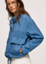 Pepe Jeans rennon istuvuuden pellavatakki naiset chambray TB00128 - Image 3