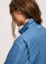 Pepe Jeans rennon istuvuuden pellavatakki naiset chambray TB00128 - Image 5