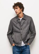 Pepe Jeans rennon istuvuuden twill-päällinen miehet pesty mustaksi TB001047