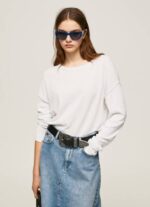 Pepe Jeans rento malli veneen kaula-aukolla naiset valkoinen TB00256 - Image 2