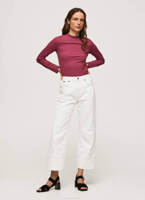 Pepe Jeans resori pitkähihainen t-paita naiset tumma poskipuna TB00393 - Image 2