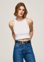 Pepe Jeans resorihihainen hihainen t-paita naiset valkoinen TB00423