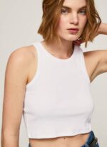 Pepe Jeans resorihihainen hihainen t-paita naiset valkoinen TB00423 - Image 3