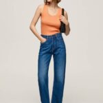 Pepe Jeans resorihihainen t-paita naiset persikka TB00398