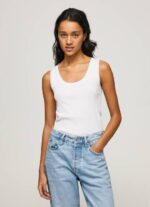 Pepe Jeans resorihihainen t-paita naiset valkoinen TB00457 - Image 3