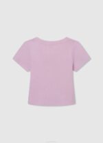 Pepe Jeans resoripaita brodeeratulla logolla tyttö pehmeä pinkki TB001460 - Image 2