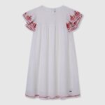 Pepe Jeans romanttinen mekko tyttö valkoinen TB001375
