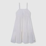 Pepe Jeans romanttinen puuvillamekko tyttö mousse TB001398