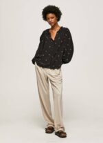 Pepe Jeans röyhelöinen paisley-pusero naiset multi TB00329 - Image 2